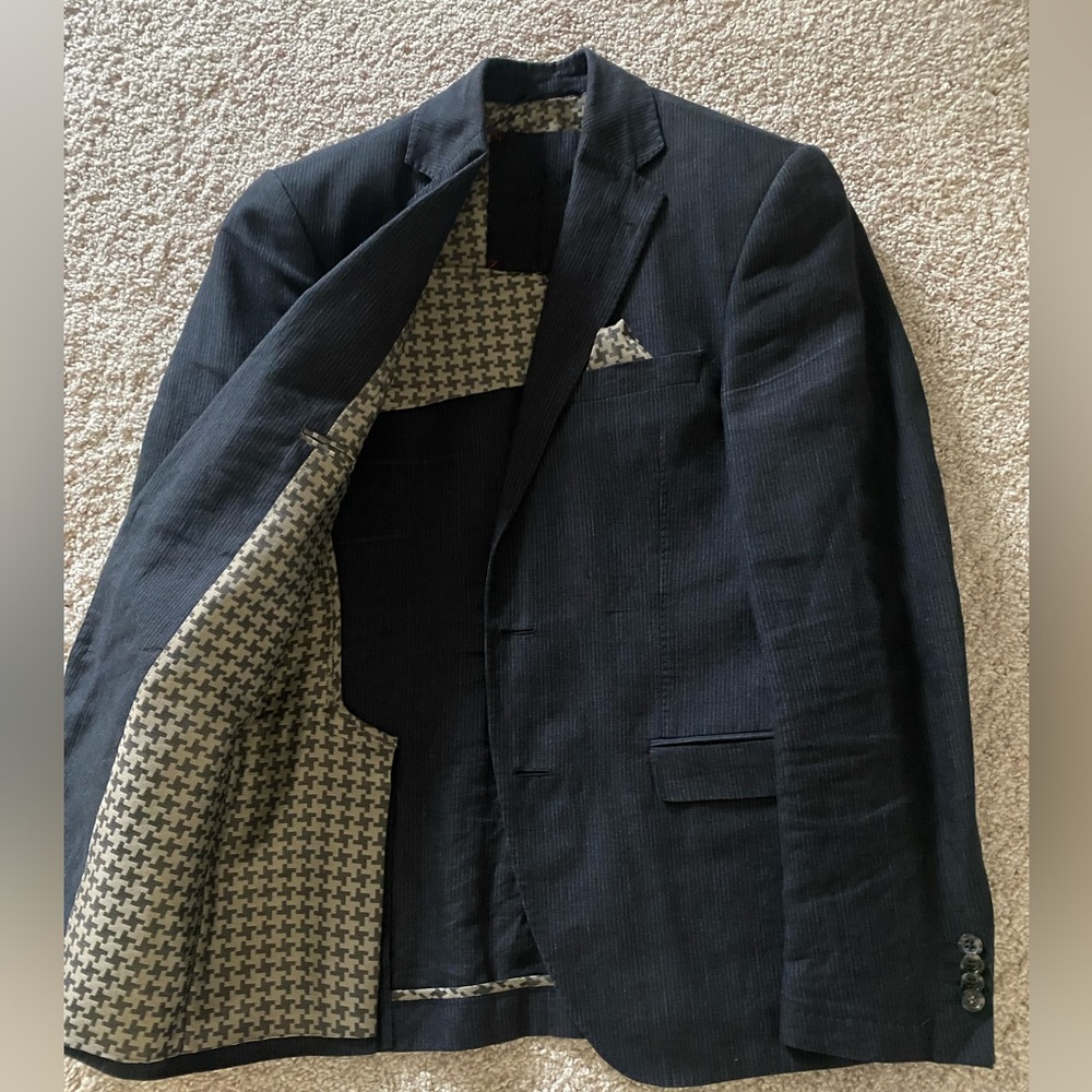 Black linen sport jacket